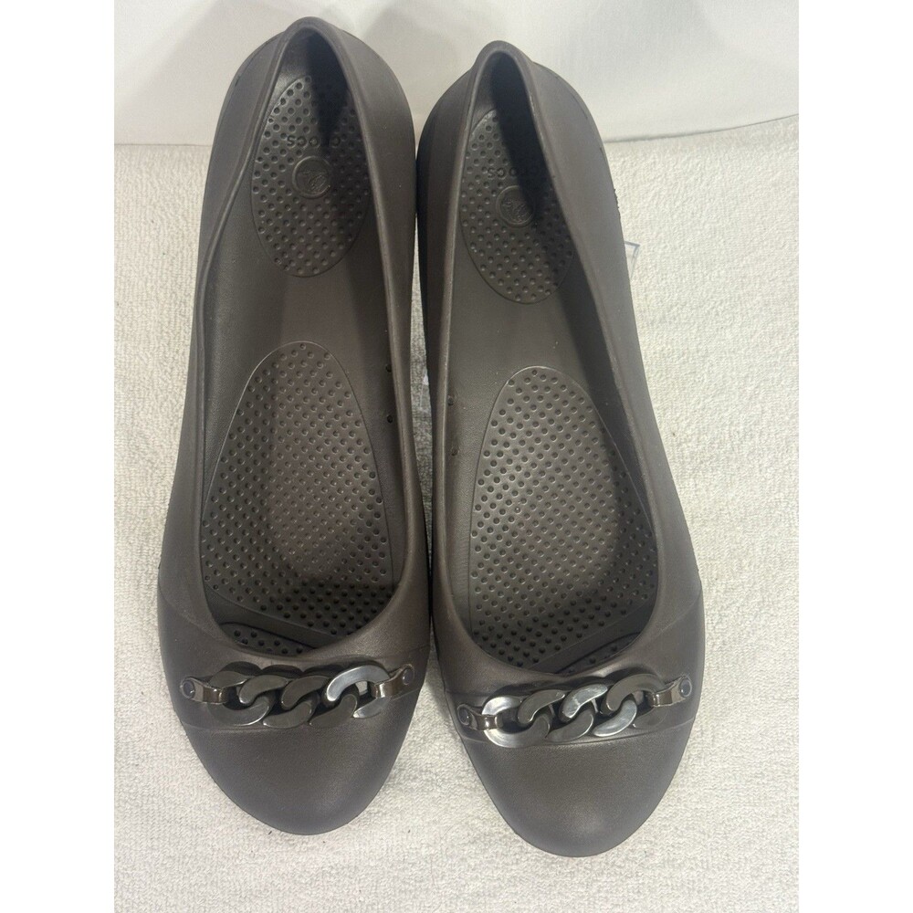Crocs NWOT Kadee Womens Slate black Relaxed Slip On MaryJane ShoesSz11